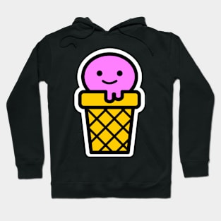 Ice cream, ice, icecream in waffle Hoodie